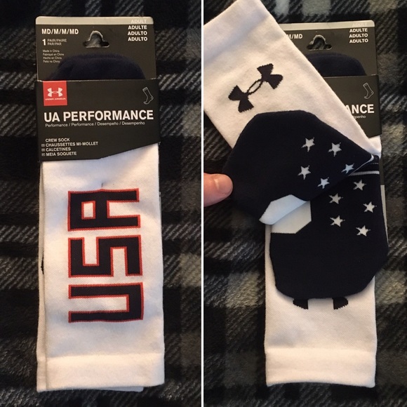 Under Armour Other - Under Armour NWT! USA athletic crew socks stars M